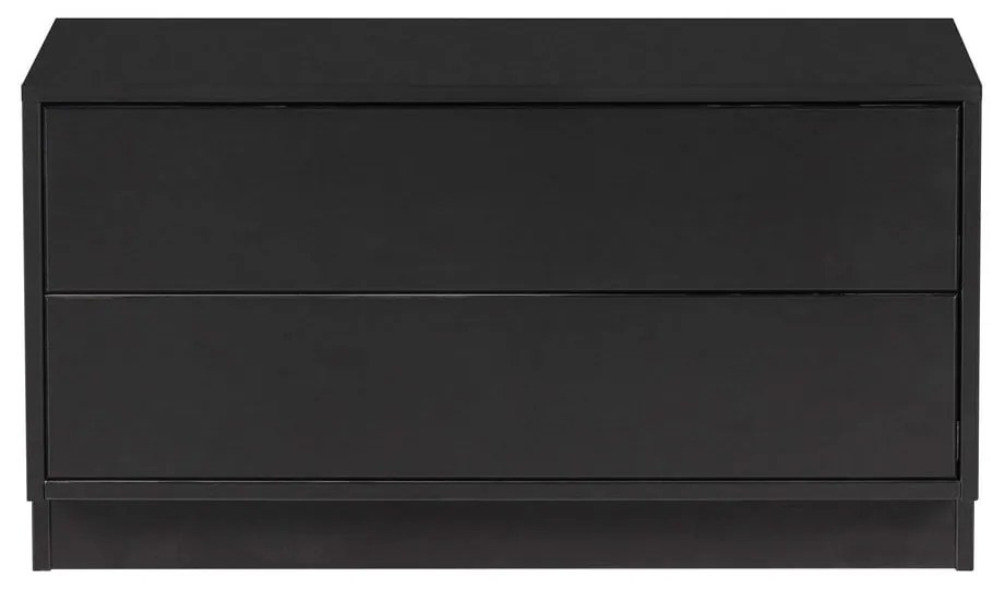 Черна модулна телевизионна масичка от борова дървесина 75x40 cm Finca - WOOOD