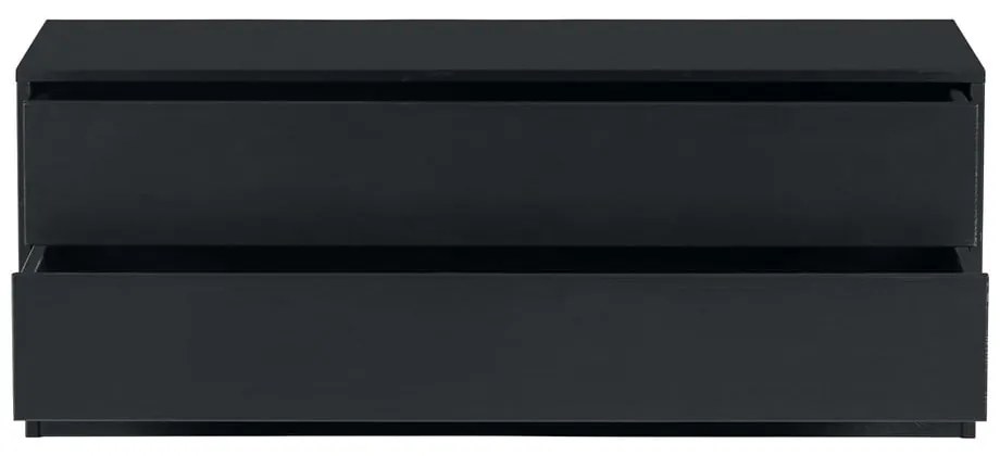 Черна модулна телевизионна масичка от борова дървесина 100x40 cm Finca - WOOOD