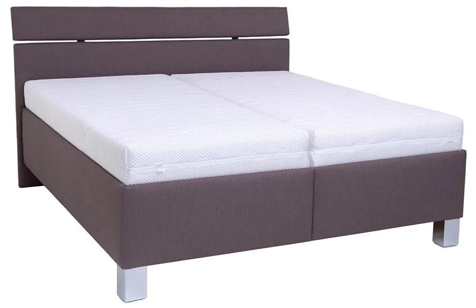 Тапицирано легло с място за съхранение без матрак ALIS 180x200 см кафяв