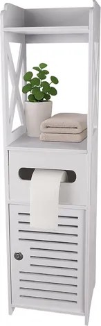 Шкаф за баня с държач за тоалетна хартия Ruhhy, компактен дизайн, 80x20x20см