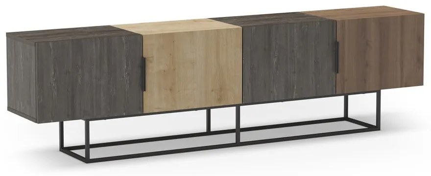 Масичка за телевизор с дъбов декор в естествен цвят 200x55 cm Titan - Marckeric