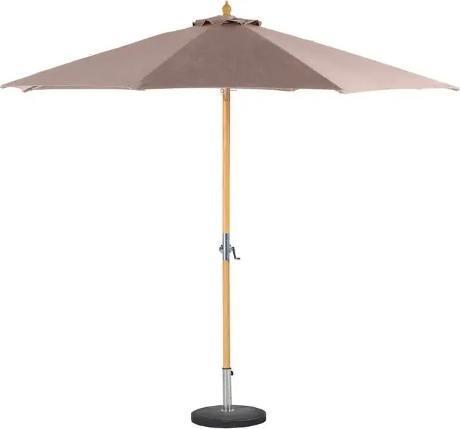 Градински прав чадър Hesperide Tinaei, Бамбуков прът, Olefin, 3 m - Таупе