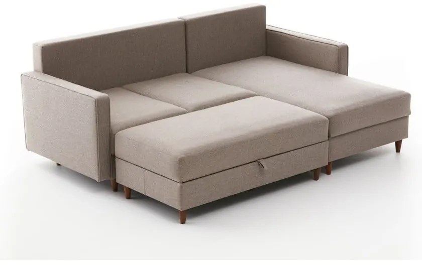 Бежов ъглов диван (десен ъгъл) Eva – Balcab Home