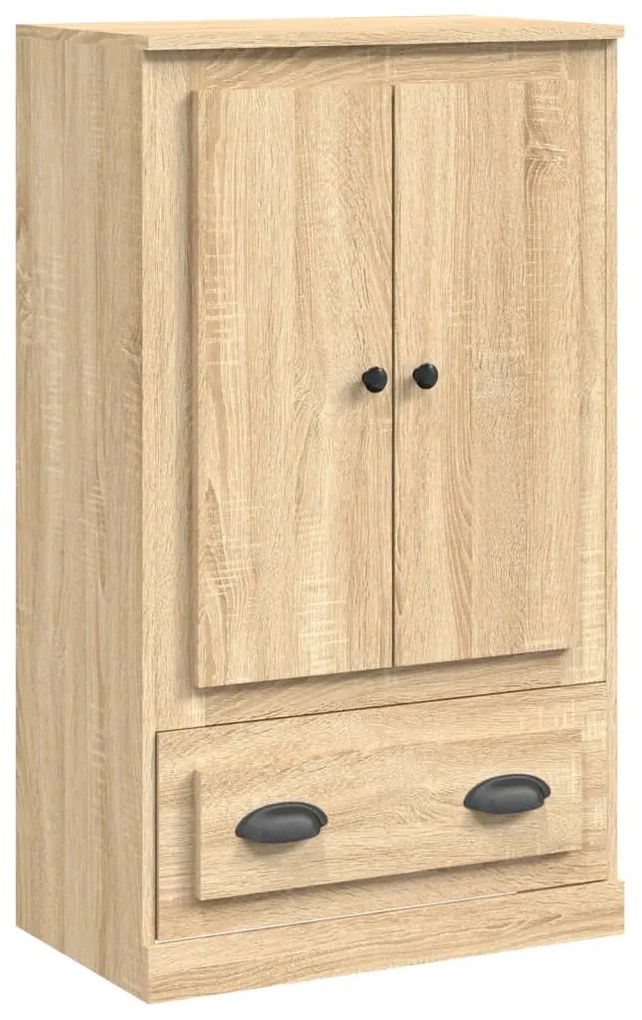 816299 vidaXL Висок шкаф, сонома дъб, 60x35,5x103,5см, инженерно дърво