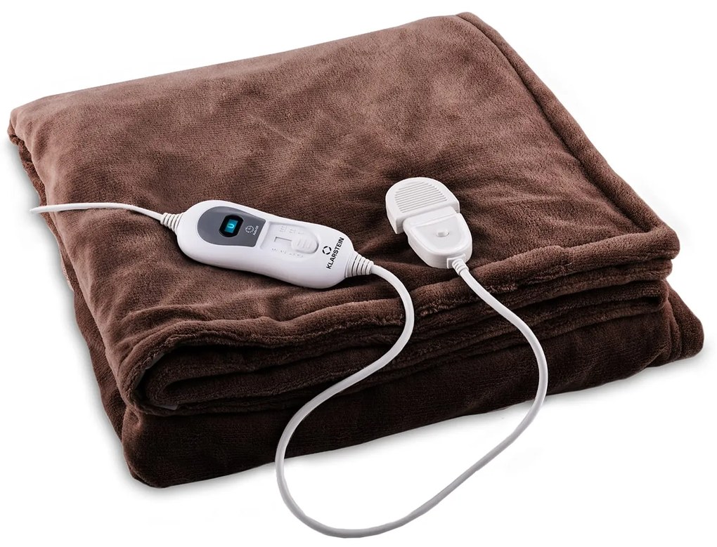 Klarstein Dr. Watson XL, 120W, 180 X 130см, електрическо одеяло,тъмно кафяво
