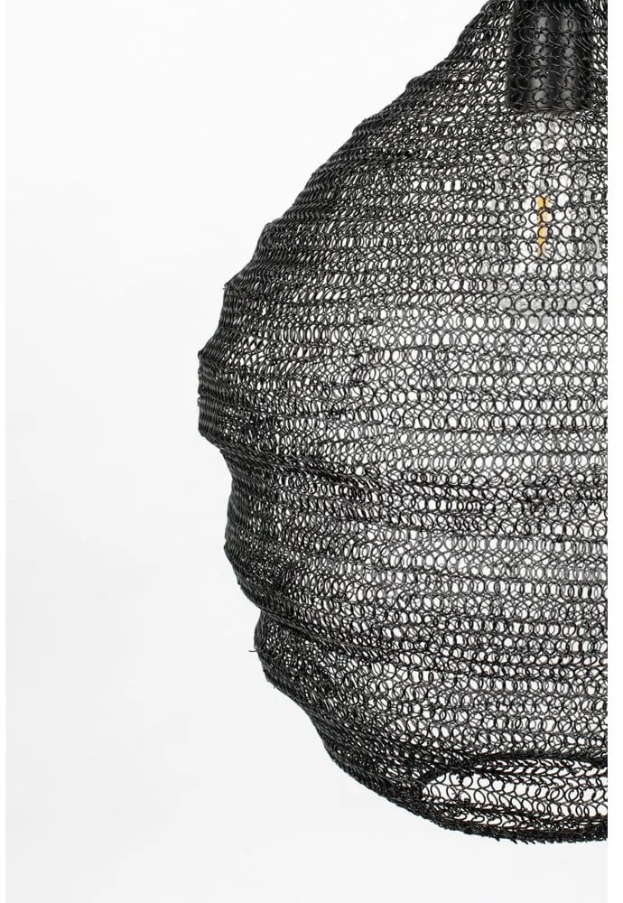 Черно висящо осветително тяло , ø 37 cm Lena - White Label