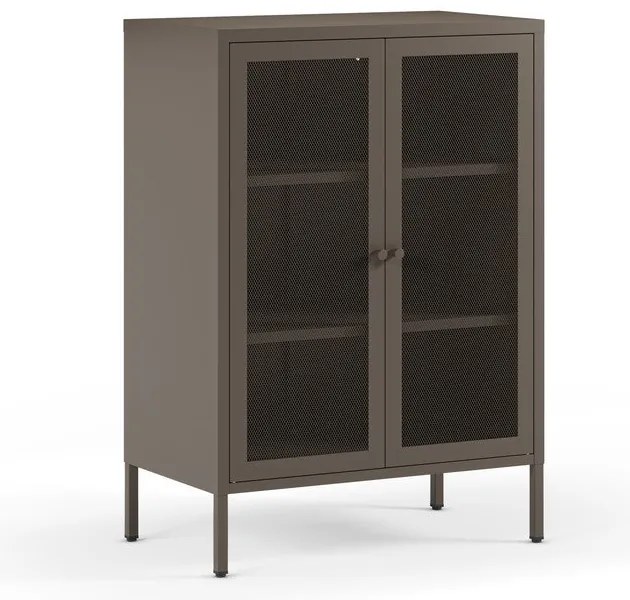 Сиво метално шкафче 70x100x40 cm Fayna – Marckeric