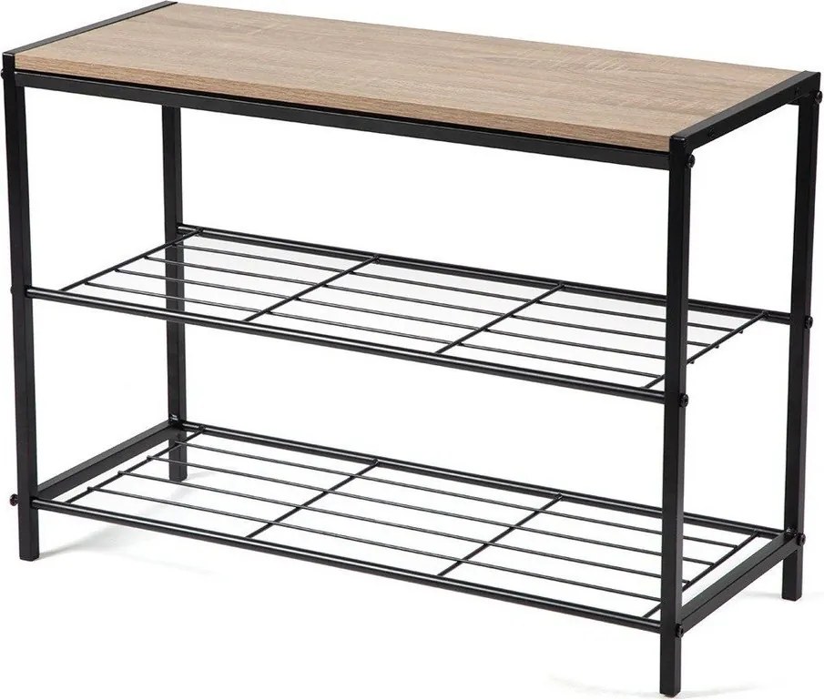 Черна стоманена стойка за обувки 63x44x30 cm Asten – Bonami Essentials