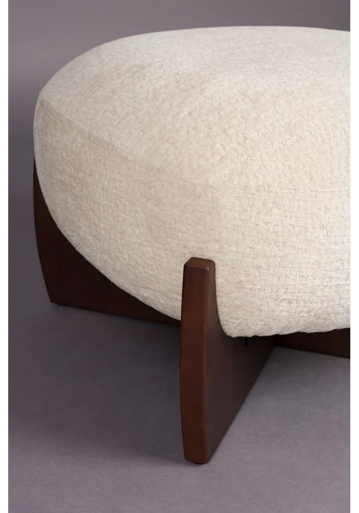 Бежова табуретка от букле Emilius – Dutchbone