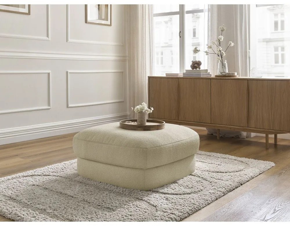 Бежова табуретка от букле Leonore – Bobochic Paris