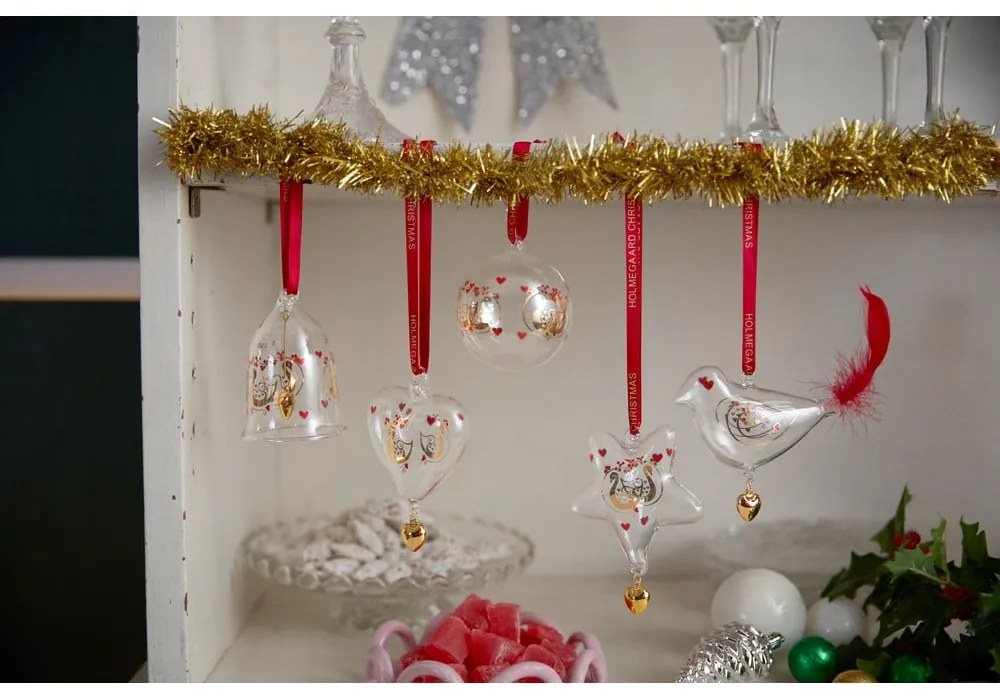 Стъклена коледна украса ø 5,5 cm Ann-Sofi Romme Annual Christmas Bell 2025 – Holmegaard