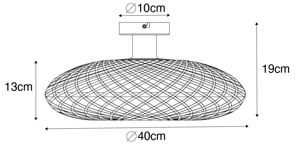 Ориенталски таванен аплик бамбук 40 см - Ostrava