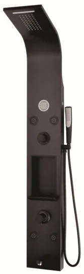 Хидромасажен душ панел ICSH 3856 ЗАКИ, черен, 150x22см
