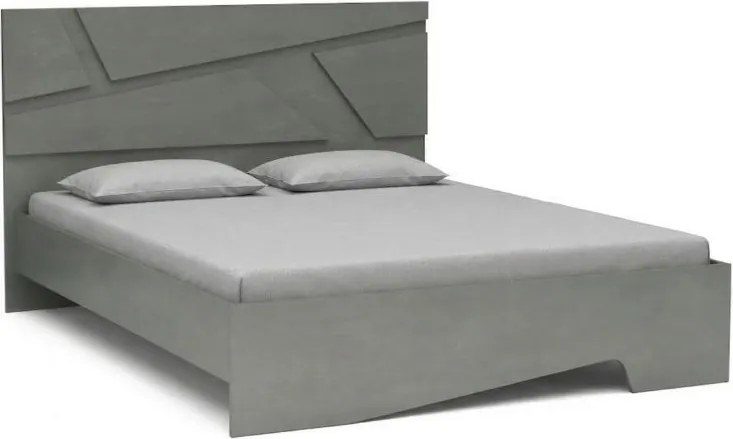 Легло Efes TopMebel от меламин в цвят бетонно сиво, размер 160x200 см.