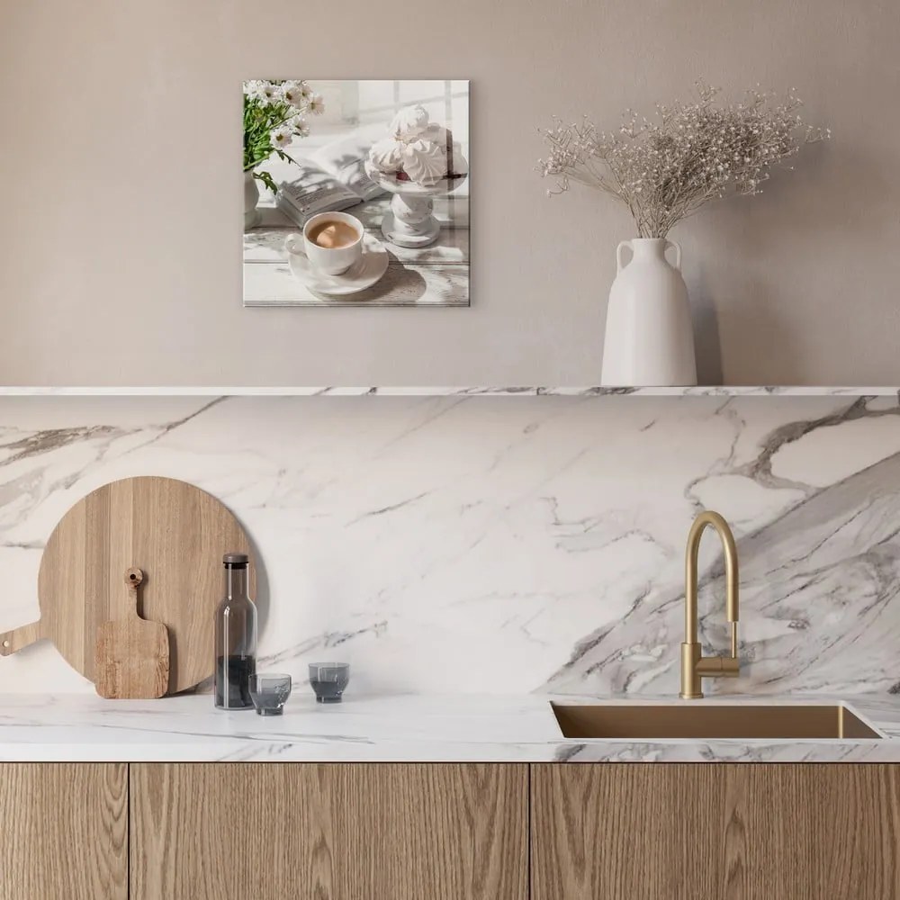 Картина върху стъкло 30x30 cm Meringue – Styler