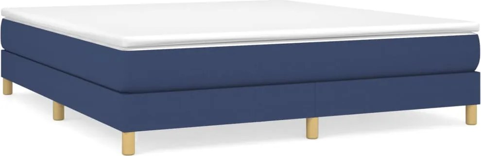 3120628 vidaXL Рамка за легло с пружини, синя, 160x200 см, плат