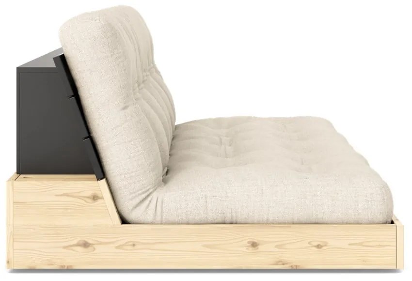 Сив/бежов разтегателен диван 196 cm Base – Karup Design