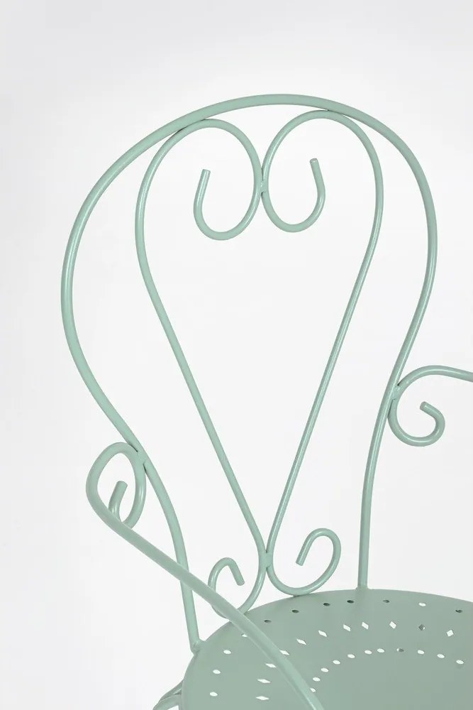 Градински стол метален в цвят мента Etienne – Bizzotto