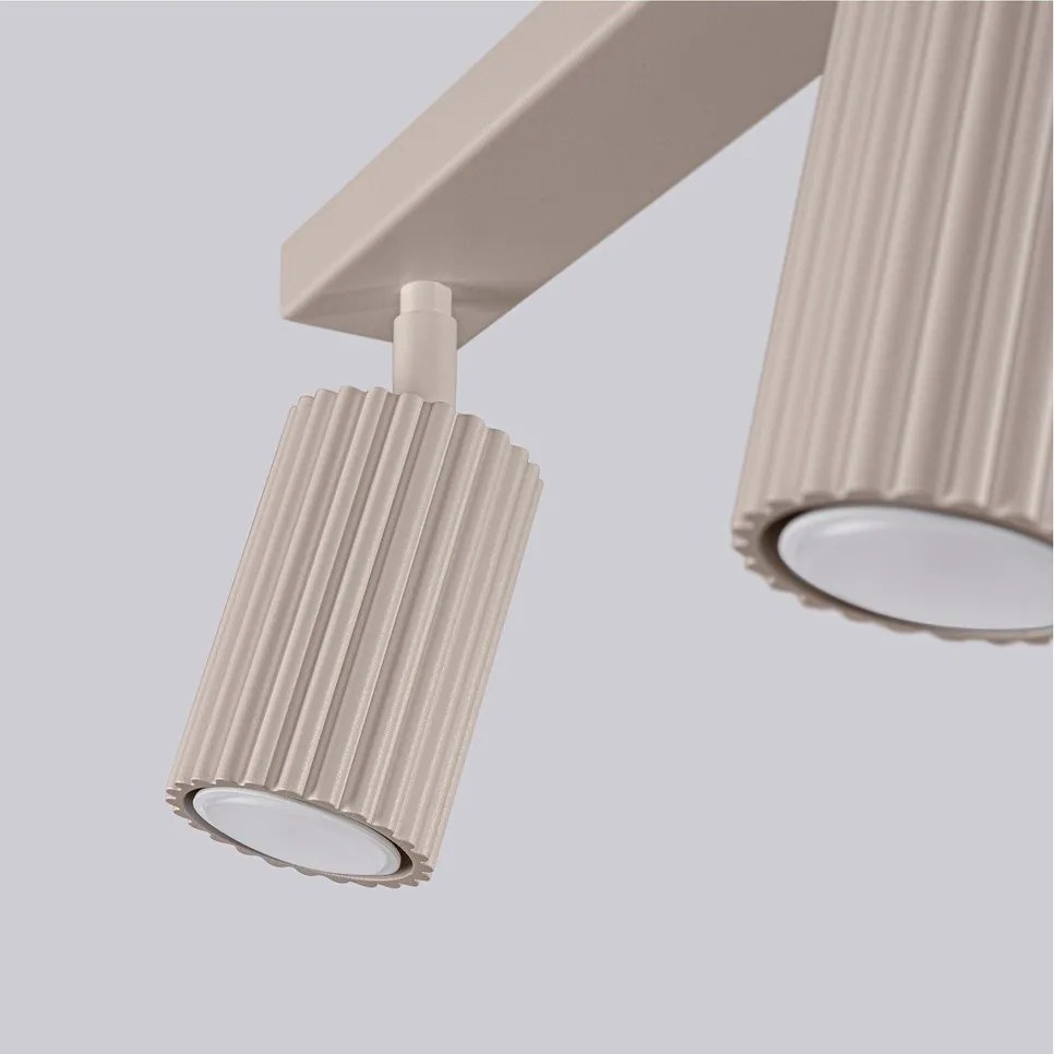 Кафяво-сив метален прожектор 6,5x45 cm Gleam – Sollux