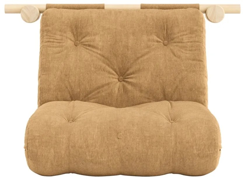 Светлокафяво кресло от рипсено кадифе Hooked – Karup Design