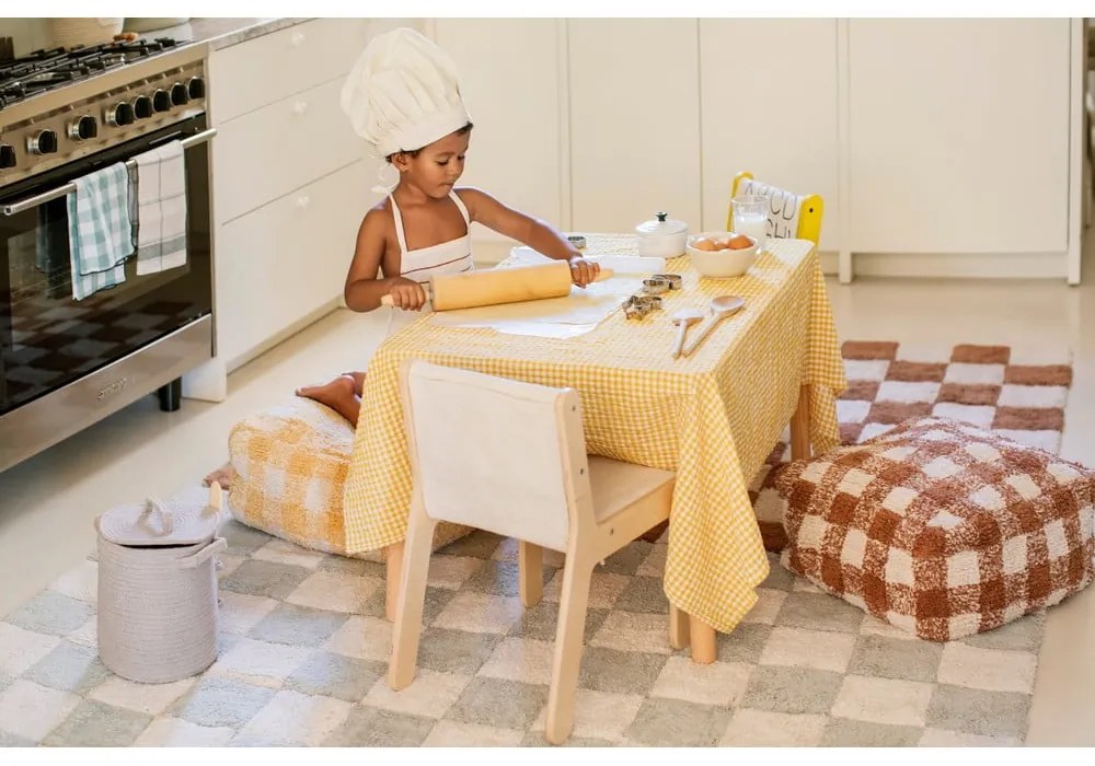 Кафяв детски пуф Vichy Toffee – Lorena Canals