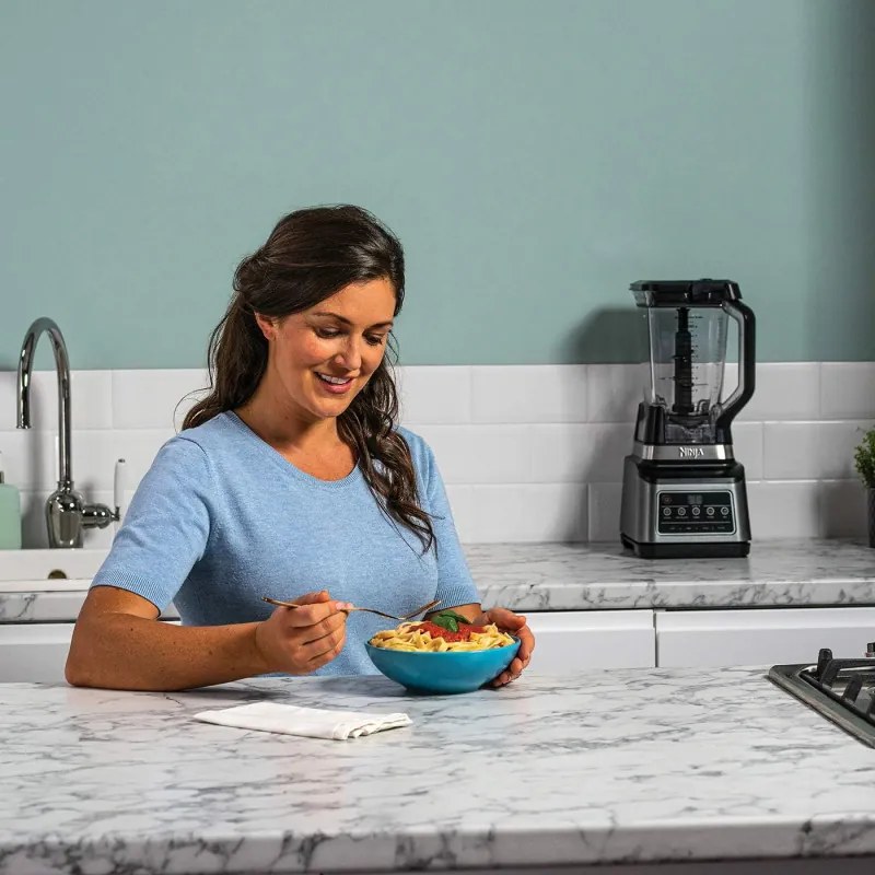 Блендер Ninja BN800EU, 1200W, 2.1 л, 3в1, Auto-iQ, 3 скорости, 21 000 rpm, Не съдържа BPA, Трошене на лед, Черен