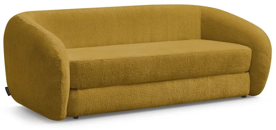 Шенилов сгъваем диван в цвят горчица 228 cm Neyo – Bobochic Paris