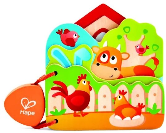 Hape - Бебешка книжка с домашни животни