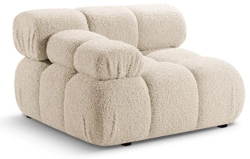 Бежов модул за диван от букле (ляв ъгъл) Bellis – Micadoni Home