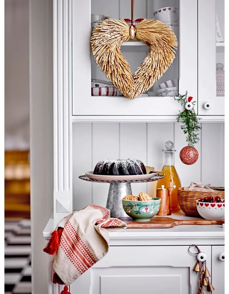 Кремави глинени купички в комплект от 2 бр. с коледни мотиви 500 ml Jolly – Bloomingville