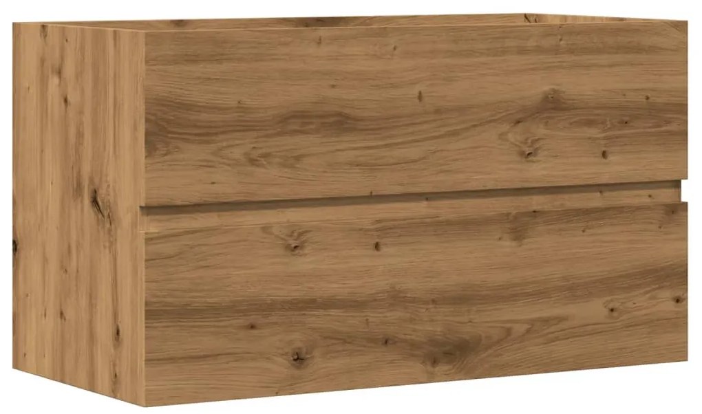 856250 vidaXL Шкаф за мивка, дъб артизан, 90x38,5x45 см, инженерно дърво