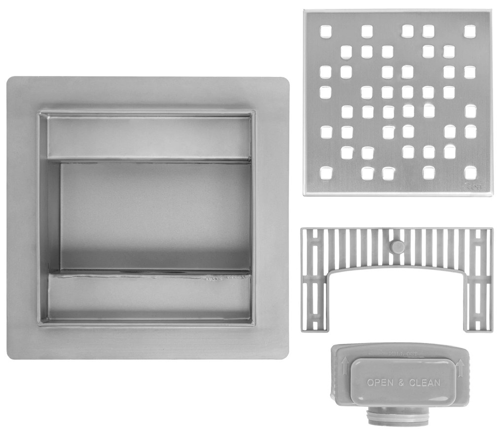 Линеен отводнител REA DOTS Nickel Brush 12x12