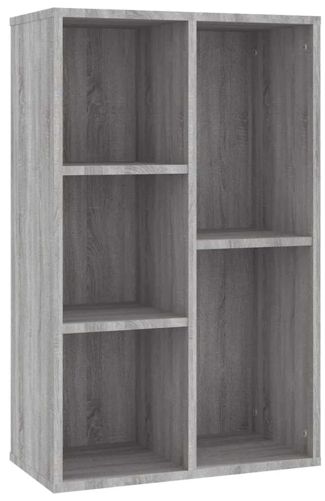 826612 vidaXL Библиотека/бюфет, сив сонома, 50x25x80 см, инженерно дърво
