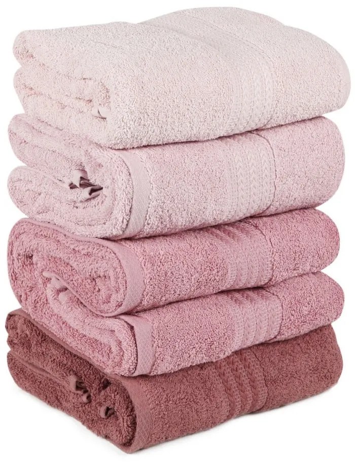 Комплект от 4 кърпи Powder, 70 x 140 cm Rainbow - Foutastic