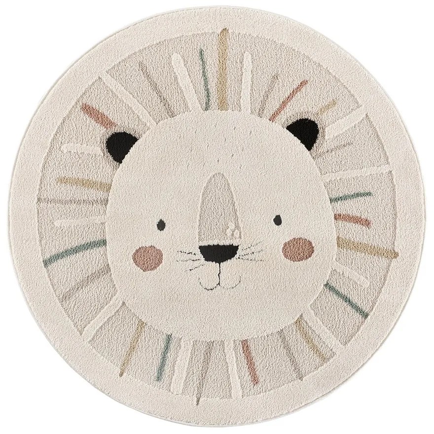 Кремав детски килим ø120 cm Clown – Universal