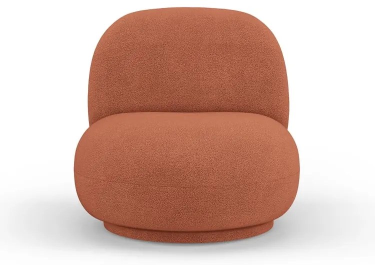 Кресло от плат букле в тухлен цвят Chuck – Micadoni Home