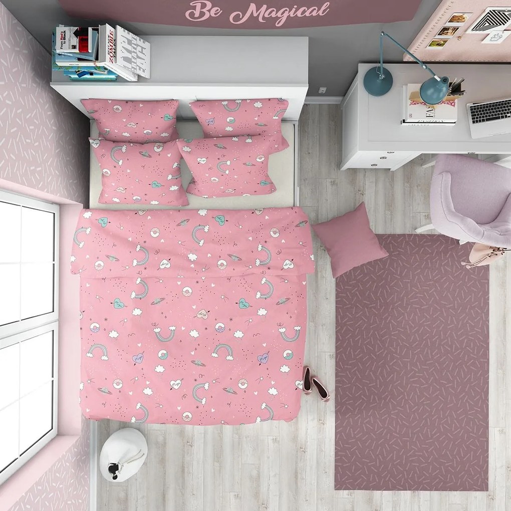 Детско Спално Бельо ЕДНОРОГ, 100% Памук Ранфорс, 4 части