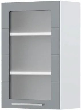 Висящ шкаф Hudson V7-45-1KS with Витрина-White - Gray