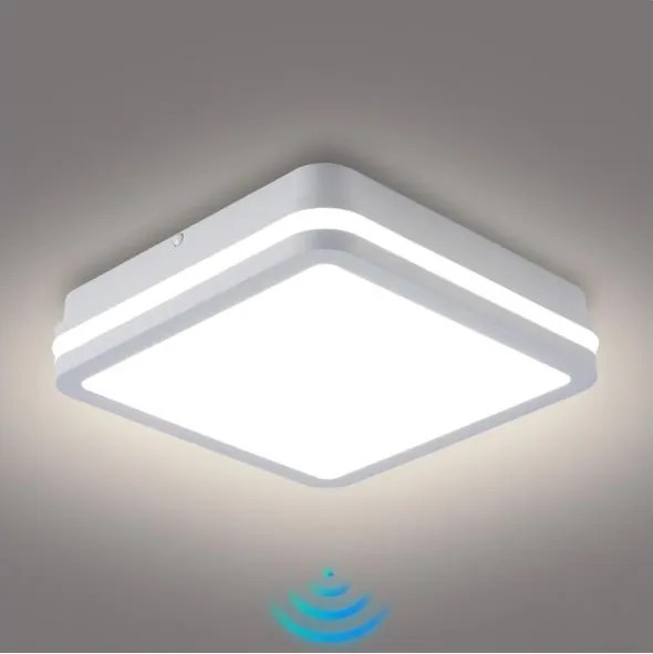 Brilagi - LED външно осветително тяло с сензор BENE LED/24W/230V 26x26 см бяло IP54