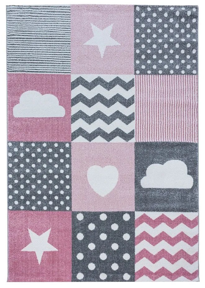 Розово-сив детски килим 80x150 cm Kids – Ayyildiz Carpets