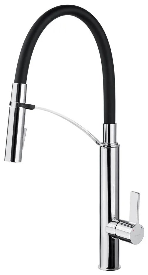 Deante BGB_B720 - Смесител GERBERA с гъвкаво чучурче, черен/хром