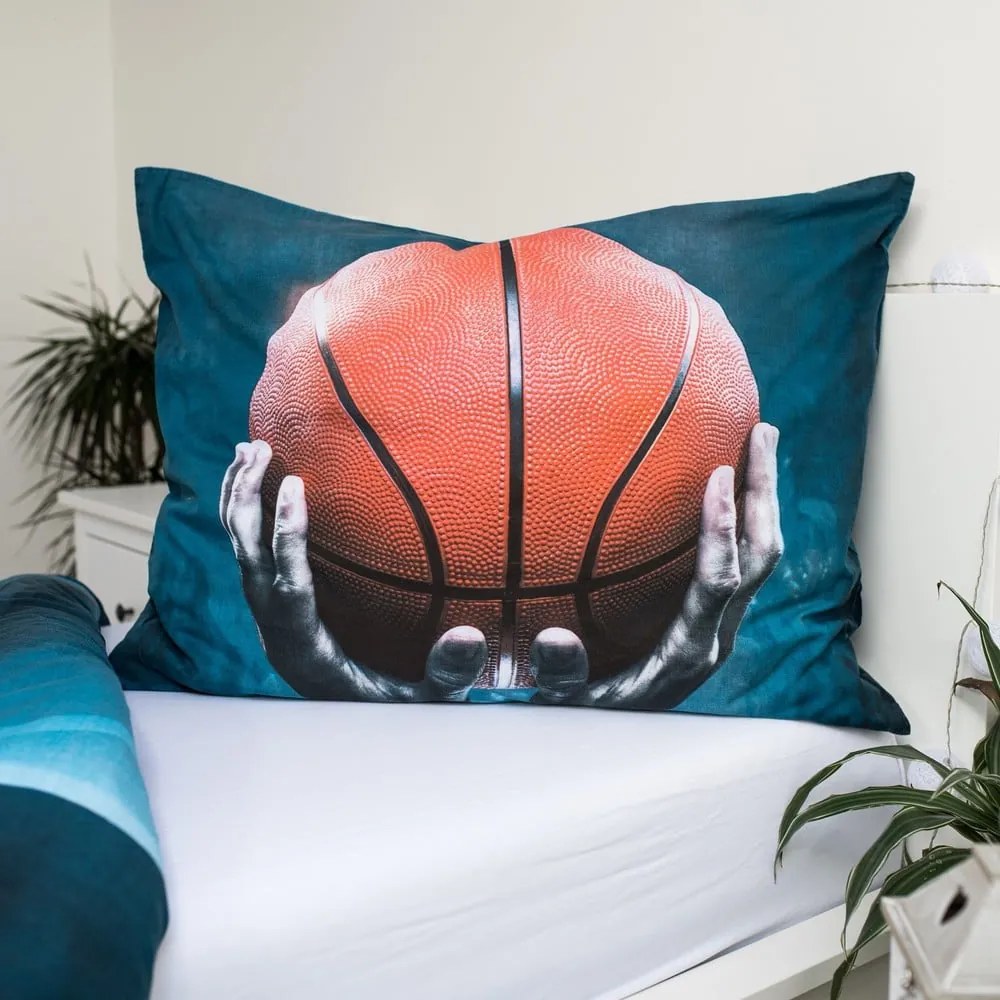 Единично памучно детско спално бельо 140x200 cm Basketball – Jerry Fabrics