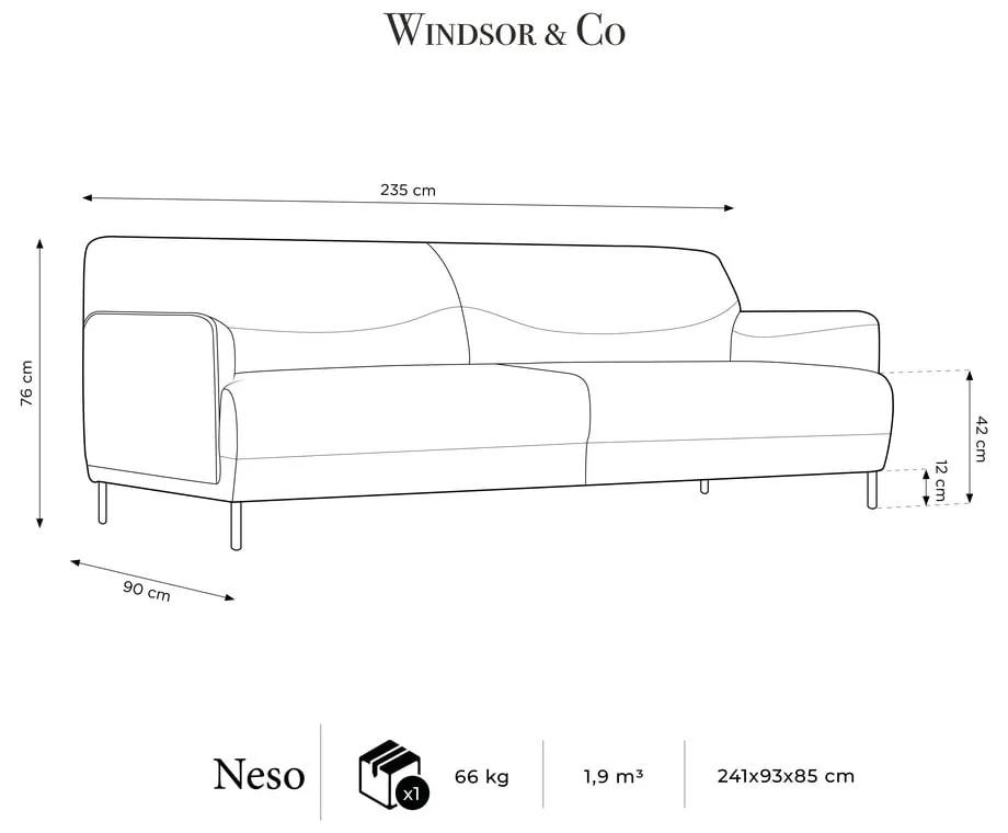 Тъмносив диван , 235 см Neso - Windsor &amp; Co Sofas
