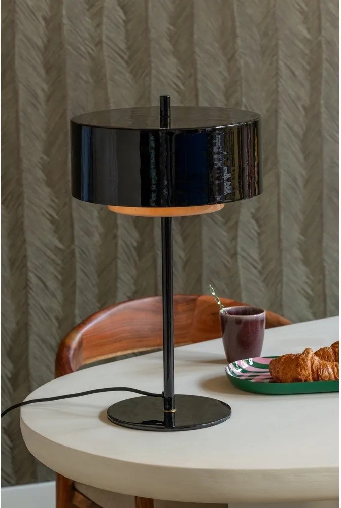 Черна метална настолна лампа (височина 50 cm) Grato Anillo – Leitmotiv