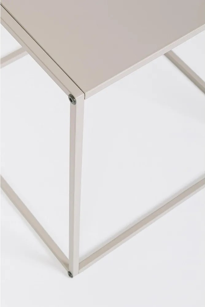 Бежови метални масички за кафе в комплект 2 бр. 38x38 cm Alrik – Yes Everyday