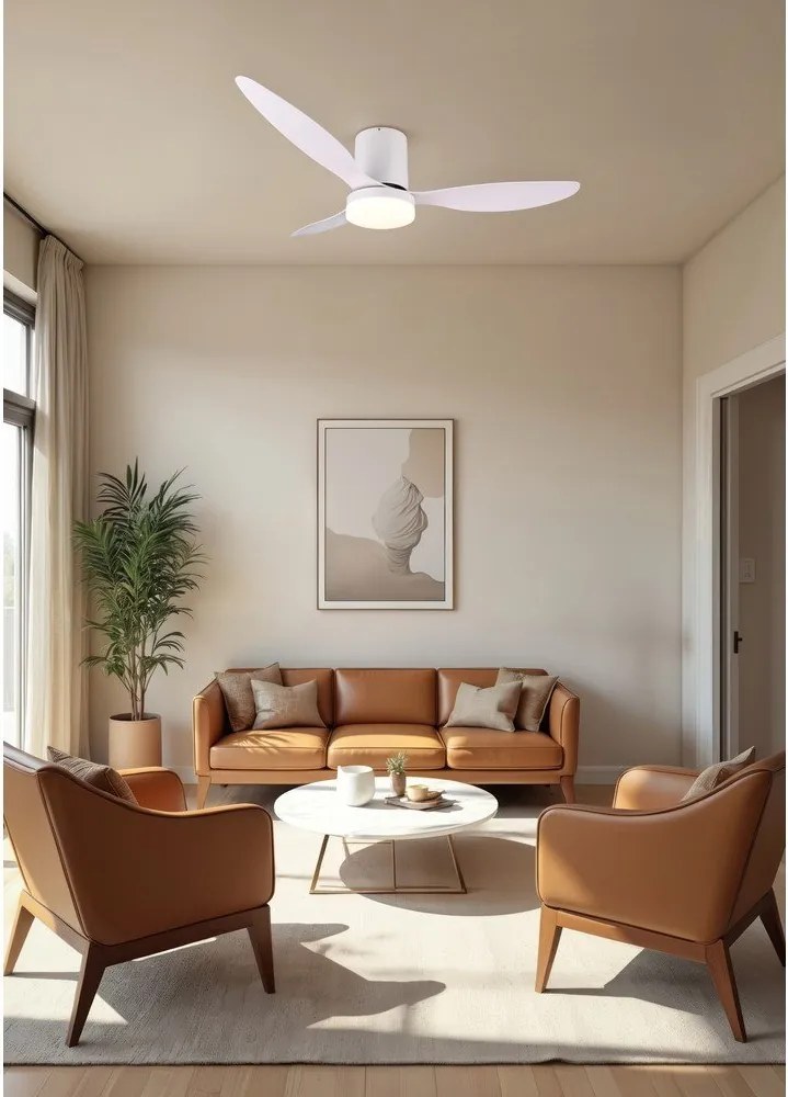 LED осветително тяло за таван в матово бял цвят ø 132 cm Göteborg – Reality