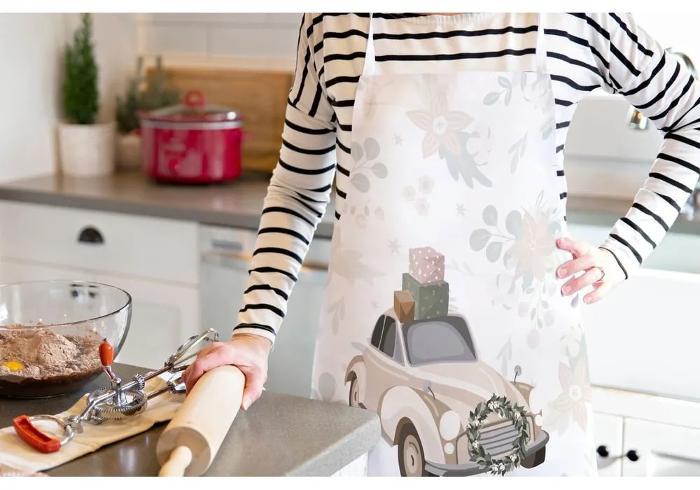 Памучна престилка с коледен мотив Festive Car – Butter Kings