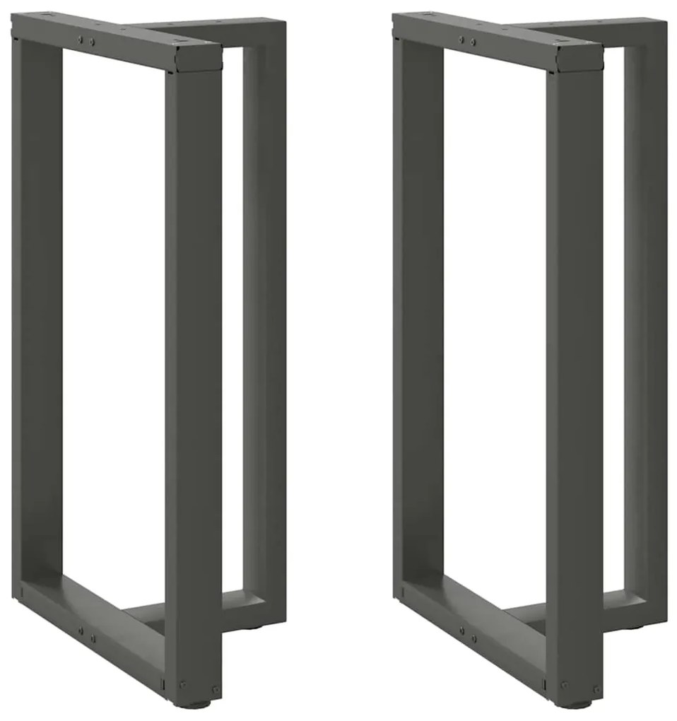 4013094 vidaXL Крака за бар маса, Т-образни, 2 бр., антрацит, 60x35x(100-101) см, стомана