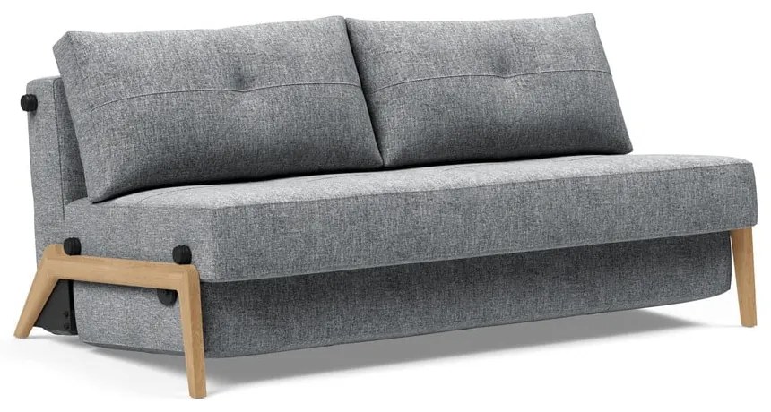 Сив разтегателен диван Wood Twist Granite, 96 x 167 cm Cubed - Innovation