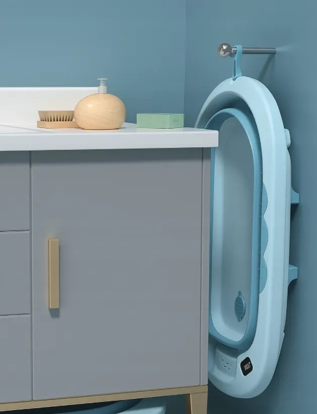 Сгъваема бебешка вана VAIANA PREMIUM с възглавница - повече цветове Бежово